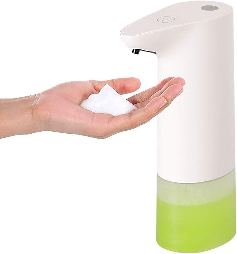 Amoysanli Automatic Soap Dispenser, 200ML Touchless Electric Auto Foaming Soap Dispenser for Bathroom Kitchen Toilet Office and Hotel (White)