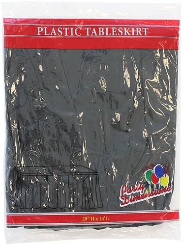 Plastic Table Skirt Black