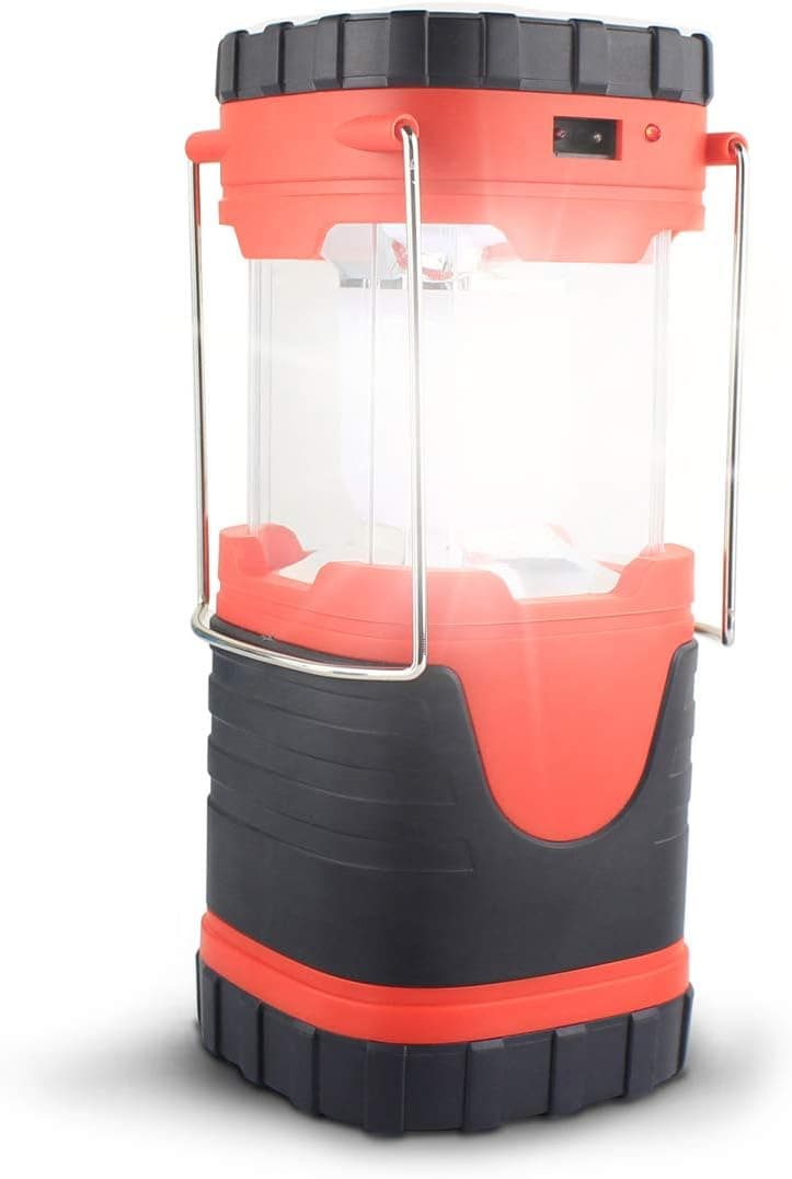 ZUYE Camping Lantern,Rechargeable Camp Light Solar LED Battery Powered 3 Charging Modes Camping Lamp Camping Lights Accessories Survival Kit Camping Emergency Hurrican, Outage (Red)
