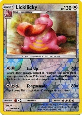 Lickilicky - 153/214 - Rare - Reverse Holo - Unbroken Bonds