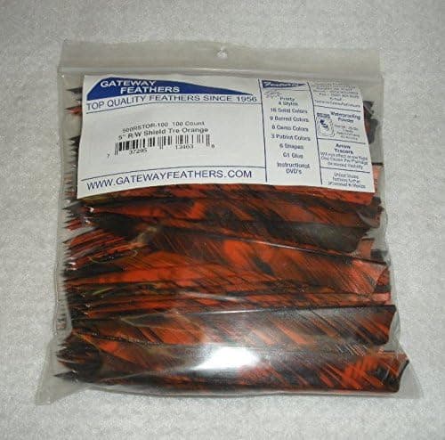 Gateway Feathers 5" RWSC Tre Orange Pkg/25