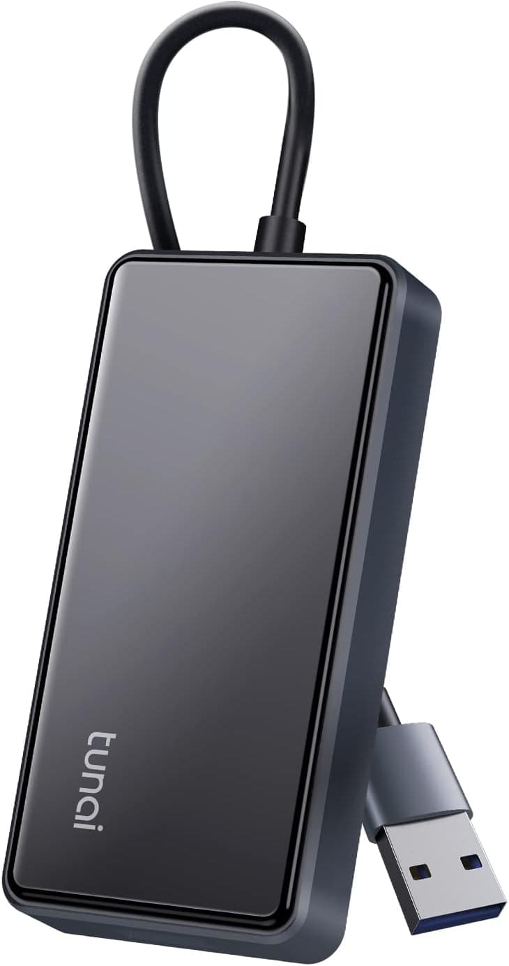TUNAI Dragonfly Wireless CarPlay Adapter for Apple iPhone, Car Play Dongle for Factory OEM Wired CarPlay Cars, Bluetooth Magic Box Plug & Play, Auto Reconnect, Online Update, USB A &Type C Compatible