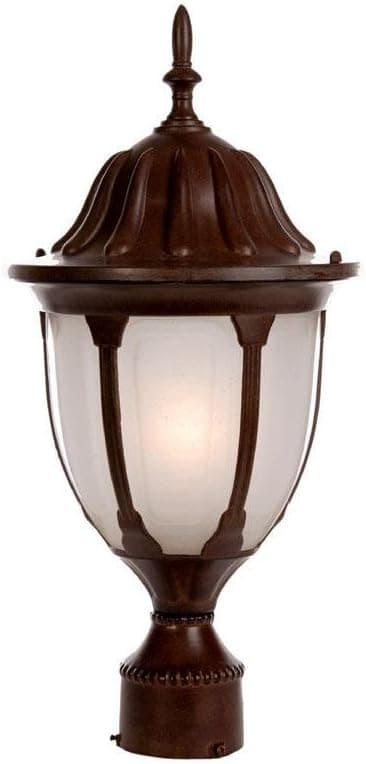 Acclaim 5067BW/FR Suffolk Collection 1-Light Post Mount Outdoor Light Fixture, Burled Walnut