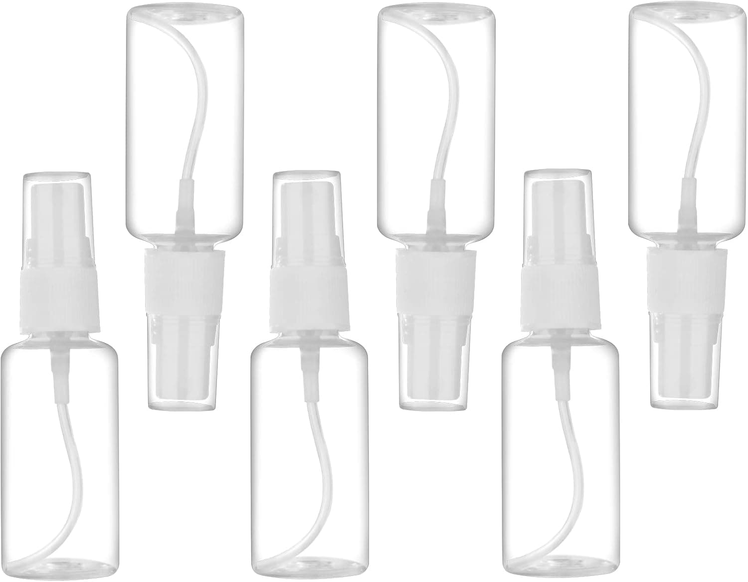 Spray Bottle, 1oz/30ml Small Plastic Fine Mist Spray Bottles, Mini Empty Travel Bottles with Funnels and Labels 6 Pack