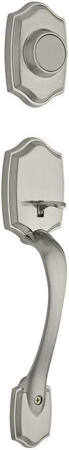 Kwikset 699BW Lip 15 Belleview Exterior Double Cylinder Entrance Handleset Finish: Satin Nickel