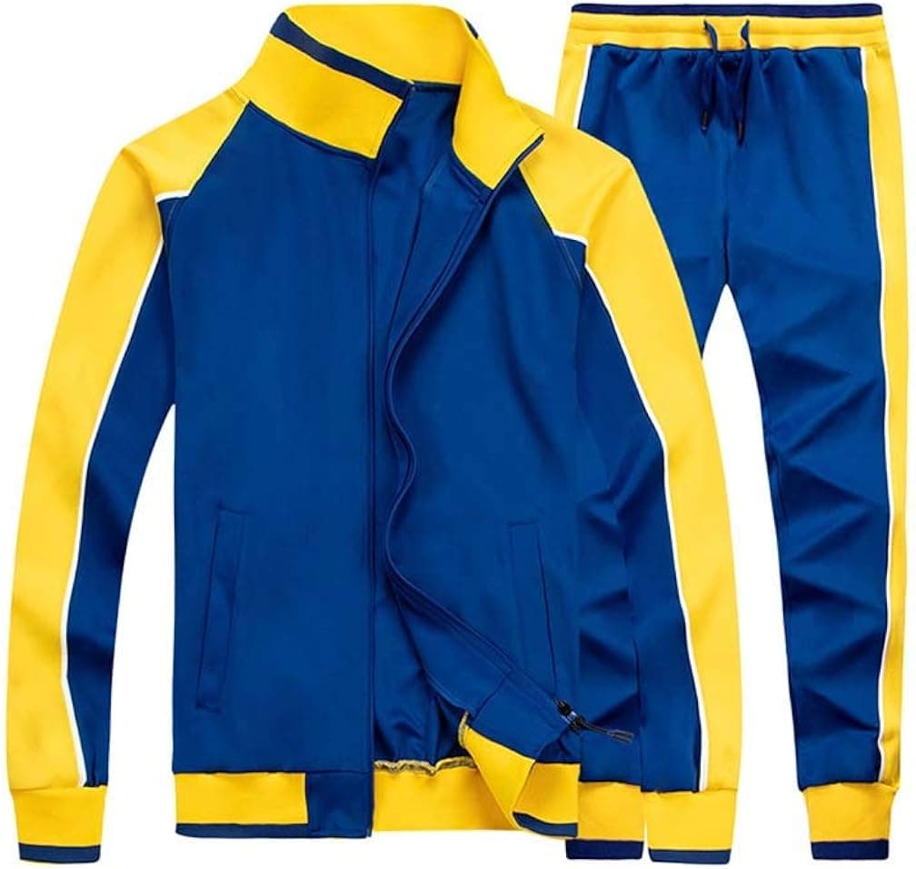 Tebreux Men's Tracksuits 2 Piece Outfit Jogging Suits Set Casual Long Sleeve Sports Sweatsuits
