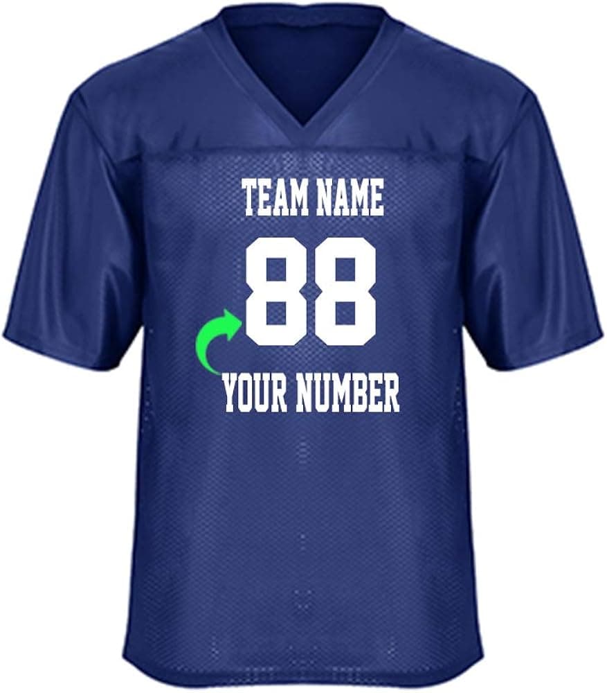 Customize Your Own Football Jersey with Your Name and Team Number Personalized & Customized Jersey