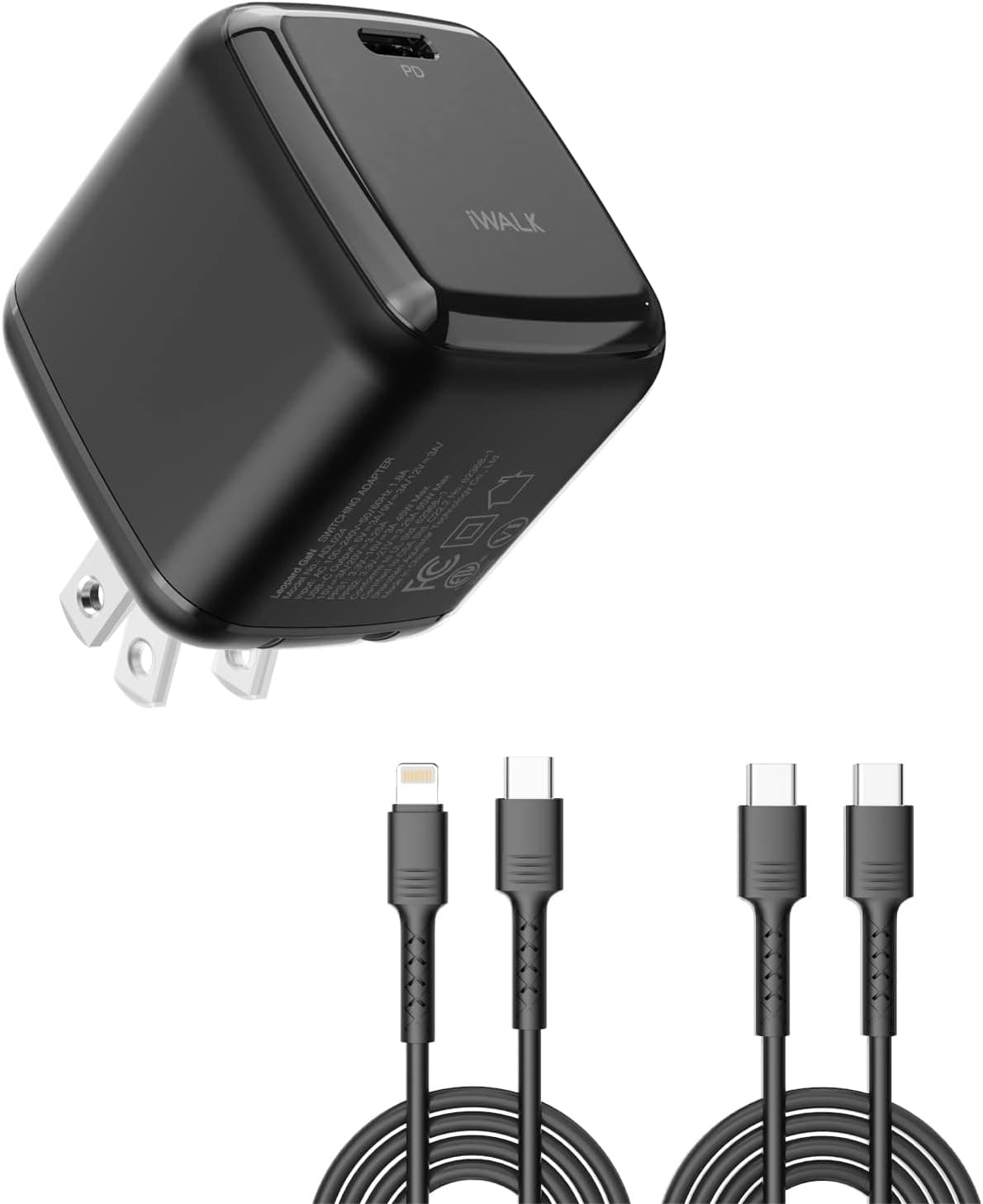 iWALK Leopard GaN 65W USB C Charger, PPS Fast Charging MacBook Pro Charger Compatible with MacBook Pro/Air 16 15 14 13 Inch, iPad Air/Pro, iPhone 14/13/12, Galaxy S23/S22/S21, Dell XPS 13, Pixel More