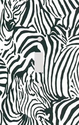 Zebras in Zebra Skin Stripe Print Switchplate - Switch Plate Cover