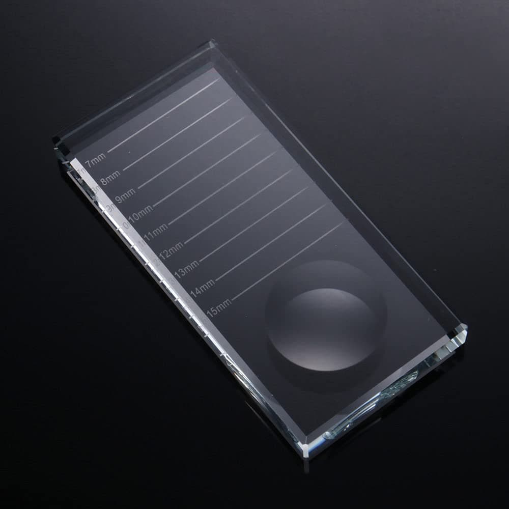 Eyelash Extension Crystal Glass Eye Lash Stand Pallet Holder/Lash Tray Strip Pallet / 2PCS (Square)