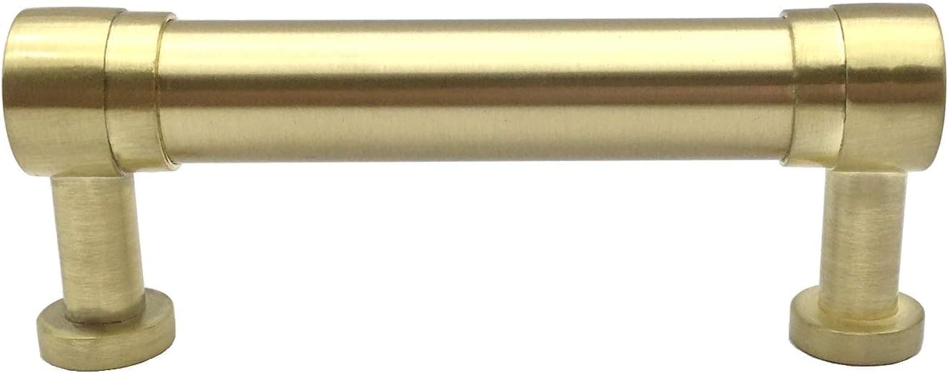 LynnsGraceland 3.25" C-C (3-1/4 in Centers) Brushed Gold Cabinet Pull Handle Dresser Pull Knob Drawer Pull Knob Handle Dresser Pulls Kitchen Handles Cabinet Hardware 83 mm Centers