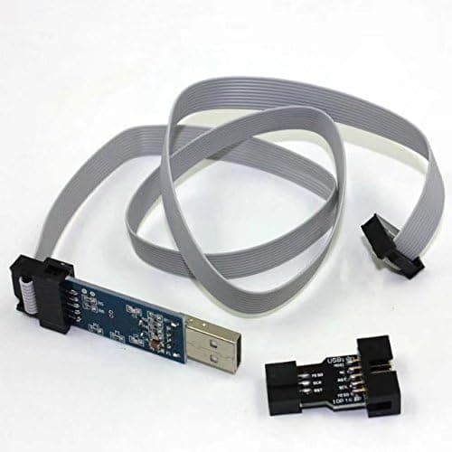 HonsCreat USBasp AVR Programming Programmer Device for ATMEL Quadcopter KK2 KK2.X Update Tool With 10 Pin Cable and 6 pin adapter ATMEGA8 ATMEGA128 for Arduino