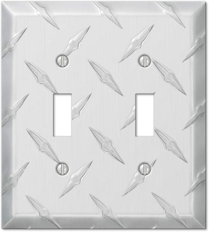 Amerelle 955TT 2 Toggle Diamond Stamped Aluminum Wallplate (CECOMINOD025596)