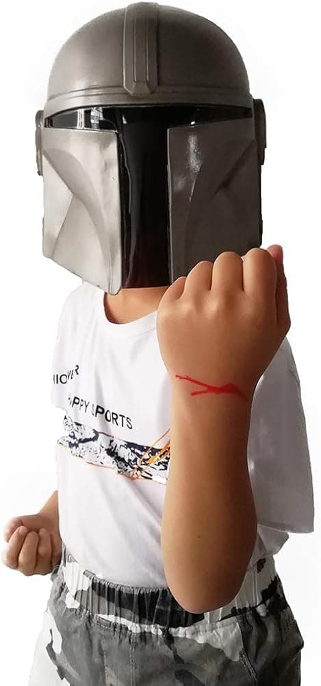 BBBL The Manda Helmet Kid Size Lorian Boba Fett Deluxe 3D Masks Latex Cosplay Costume Halloween Party Accessories Props Toys