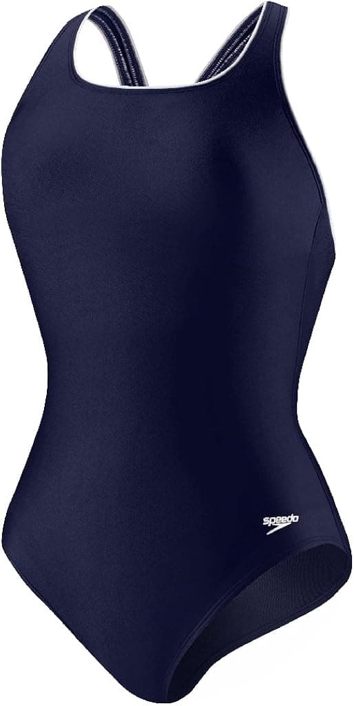 Speedo Women's Hydro Bra Moderate Piped Ultraback Swimsuit