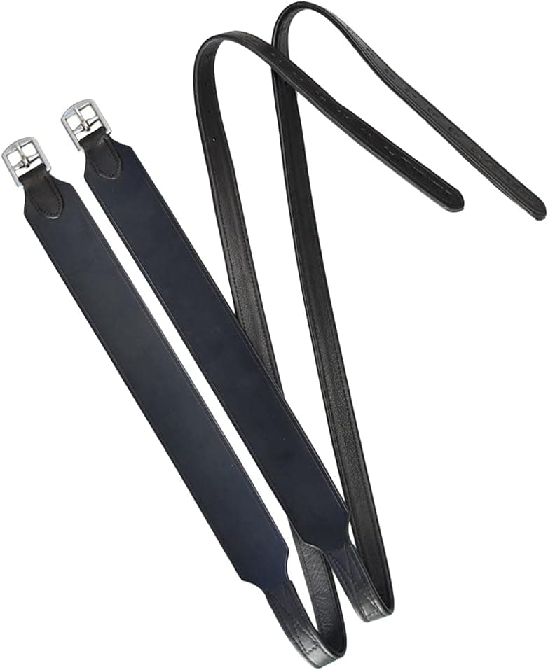 Total Saddle Fit Stability Stirrup Leathers Jump & Dressage Styles - Wide Body English Stirrup Leathers