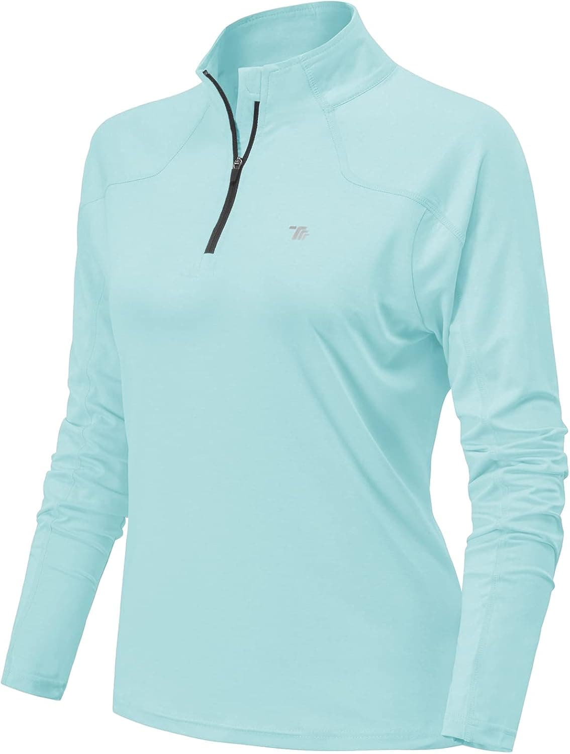 BASUDAM Women's Long Sleeve Pullover Quarter Zip Shirts Performance Moisture Wicking UPF 50+ for Running Workout