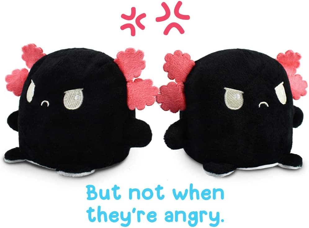 TeeTurtle - Plushmates - Magnetic Reversible Plushies that hold hands when happy - Axolotl - Huggable and Soft Sensory Fidget Toy Stuffed Animals That Show Your Mood - Gift for Kids and Adults!