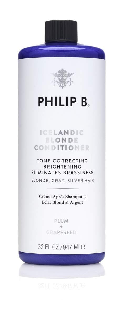 PHILIP B Icelandic Blonde Conditioner, Purple, Plum Extracts, 32 Fl Oz