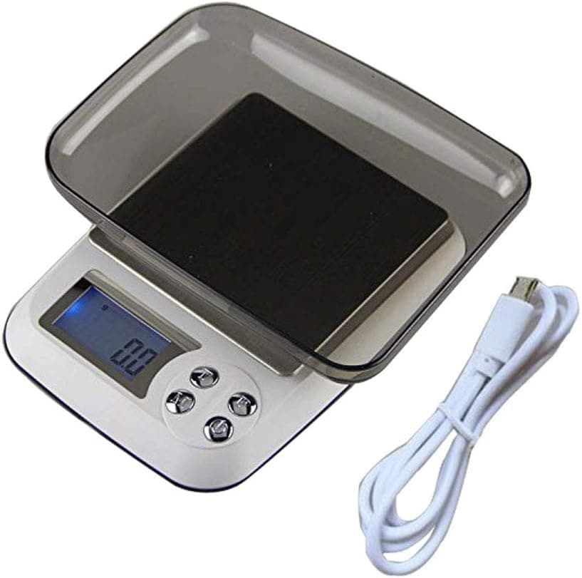 CHENBO LCD Display 3000g X0.1g Mini Digital Scale Kitchen Food Scale 0.1g-6.61lb Smart weighing with USB cable
