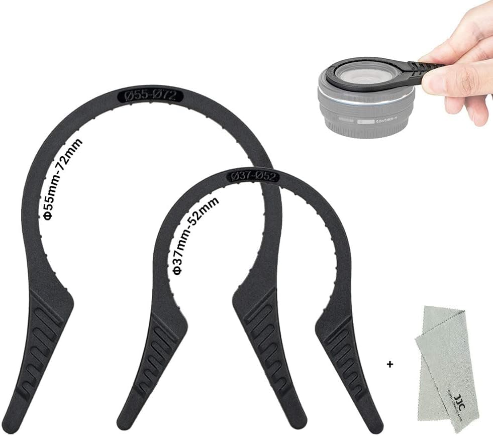 2 Packs Camera Lens Filter Wrench Kit, CPL UV ND Filter Removal Wrench Tool Set, Fit 37mm-52mm 55mm-72mm Lens Thread for Canon Nikon Sony Fujifilm Olympus Panasonic and Other Camera