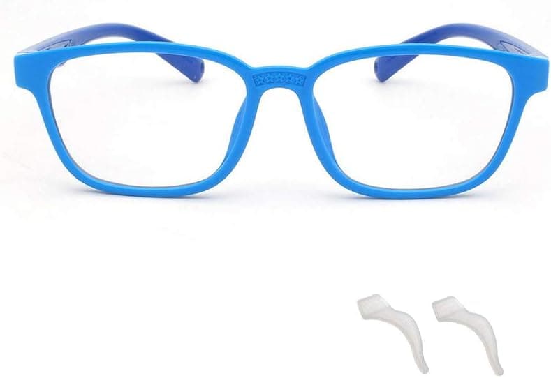 EPHIU Kids Blue Light Blocking Glasses for Boys and Girls Non Prescription TPE Eyeglasses Frame TV Computer Gaming Glasses(Sky Blue)
