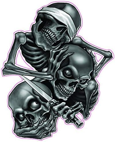 See No Evil Hear No Evil Speak No Evil Large 10 in. Decal