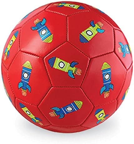 Crocodile Creek Kids Rocket Soccer Ball, Red, 2/5.5"
