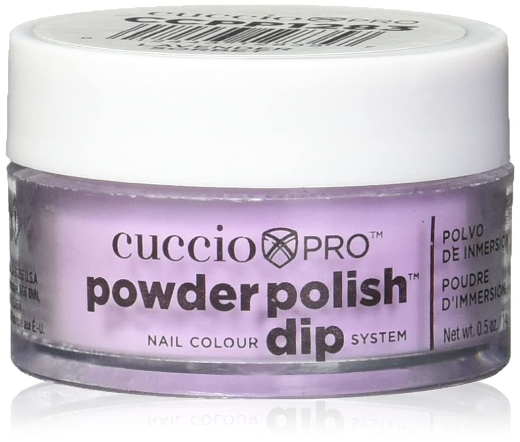 Cuccio Colour Powder Nail Polish Lacquer For Manicure And Pedicure, Highly Pigmented Powder That Is Finely Milled, Durable Finish, Flawless Rich Color, Easy To Apply, Lavender Sorbet, 0.5 Oz