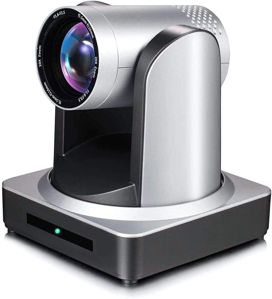 JIMCOM PTZ Streaming Camera, Broadcast Camera for Conference Rooms and Church, Live Streaming Camera Zoom vMix OBS Joystick Support (20X-USB/Cat5/6)