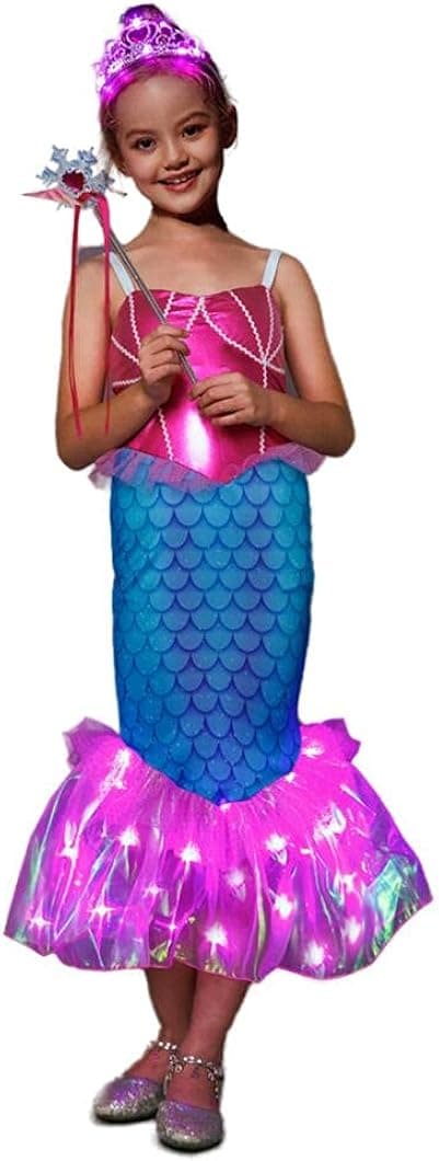 SHINYOU Girls Princess Dress with LED Light