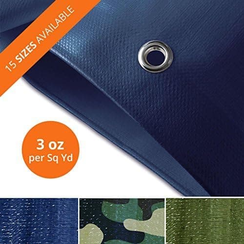 Large Tarpaulin in Multiple Sizes | Blue - 20' x 50'