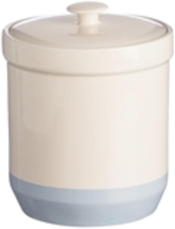 Mason Cash Bakewell Stoneware Sugar Jar, 100-Fluid Ounces, Cream, Blue