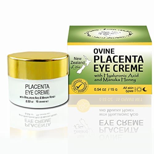 New Zealand 4 You Ovine Placenta Eye Cream with Hyaluronic Acid and Manuka Honey - Reduces Fine Lines & Wrinkles, Firms Skin - All Natural Ingredients, 15g