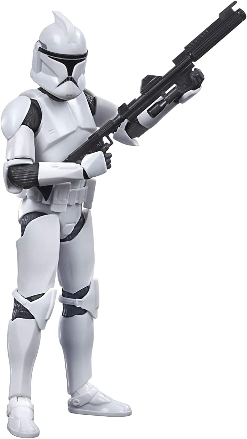 Rihfiok Clone Action Figure, Clone Soldier Toy, Classic Movie Series The Clone Wars Collectible Action Figure 6-inch (White) (White)