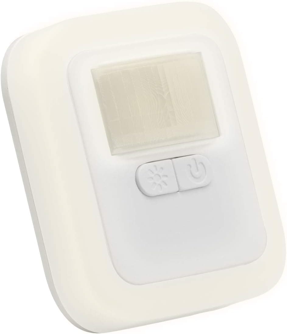 DeepRoar Plug-in LED Motion Sensor Night Light, Various Adjustable Ten Gradient Brightness Levels, Warm White Nightlight with for Bedroom, Bathroom, Kitchen, Hallway, Stairs (White)