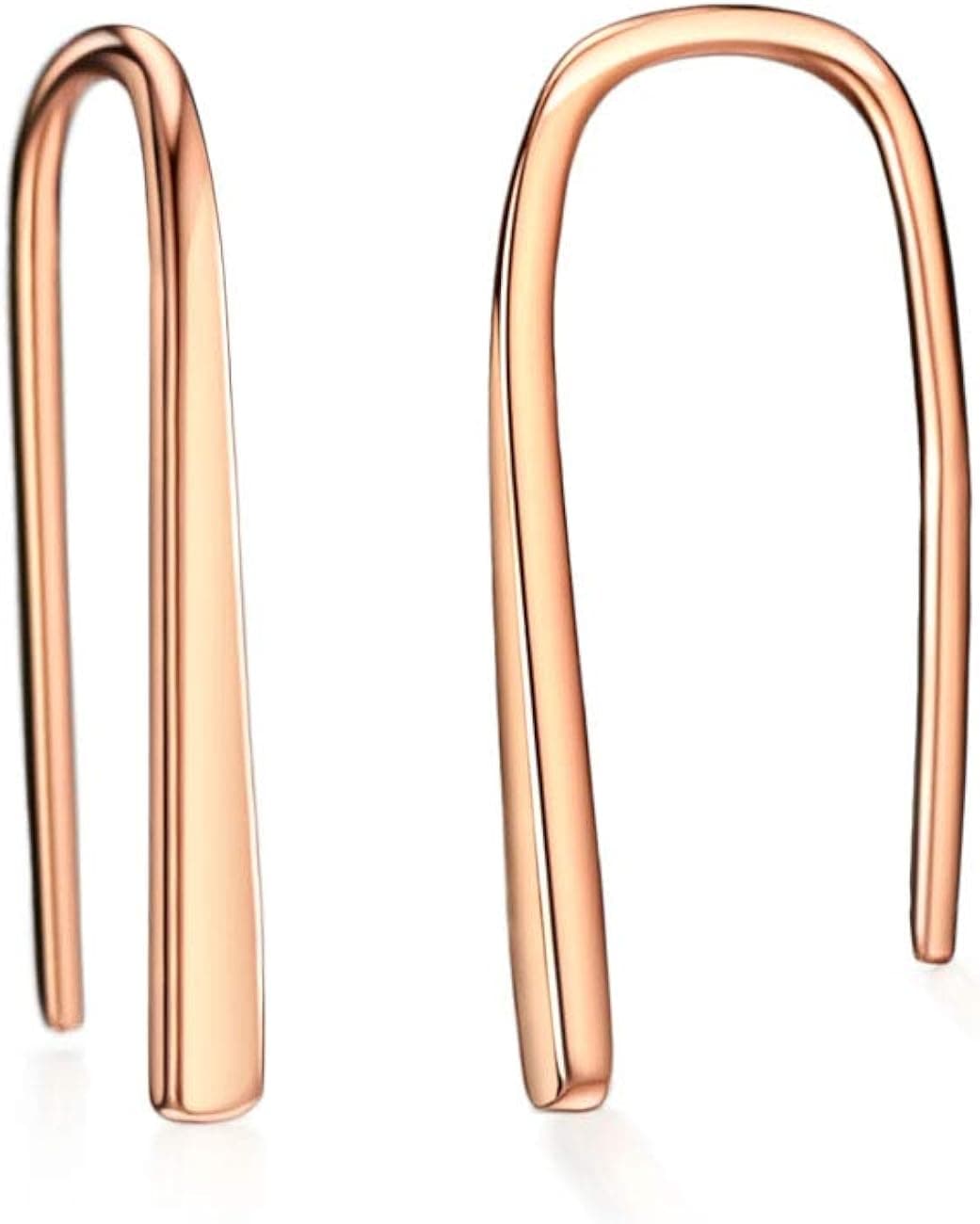 Sterling Silver Bar Earrings Ear Thread Gold/Rose Gold Simple Tiny Jewelry for Women Girls