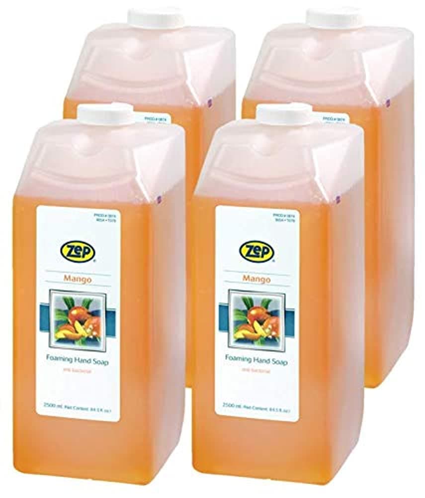 Zep Antibacterial Foaming Hand Soap Refill - 84 Ounces (Case of 4) 333816 - Disinfect Hands with Light Mango Scent
