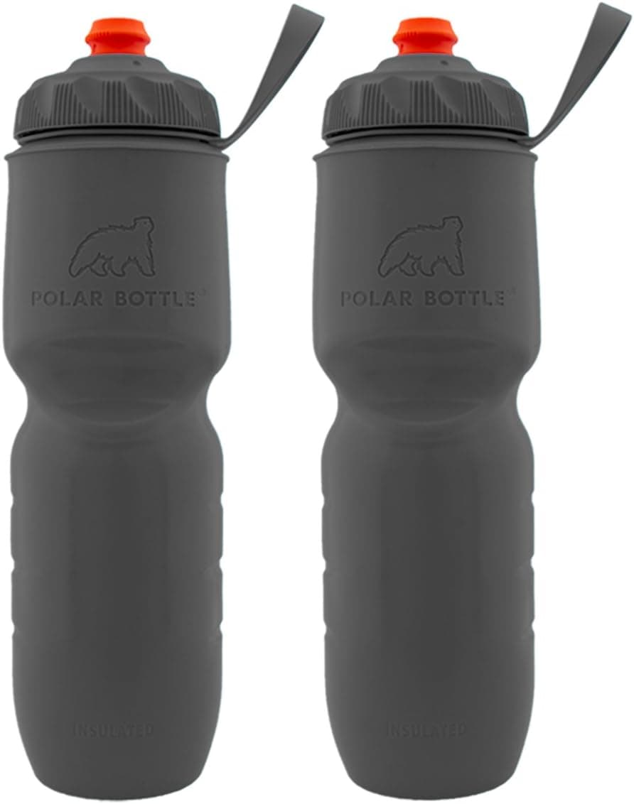 Polar Bottle (2 Pack Insulated Water Bottle 24 Oz BPA Free Sports Squeeze Water Bottles Handheld