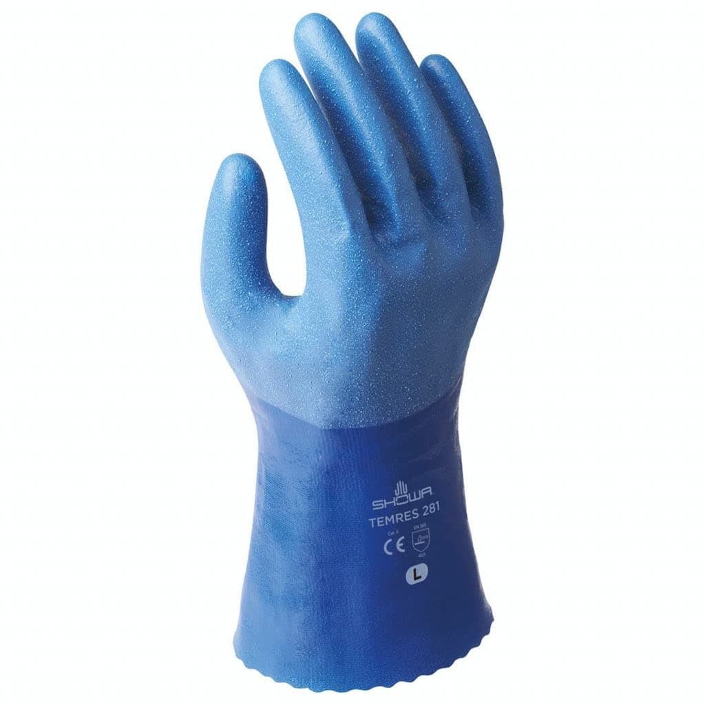 SHOWA Temres 281 PU Coated Nylon Waterproof Insulated Winter Work Glove, Large (Pack of 10 )