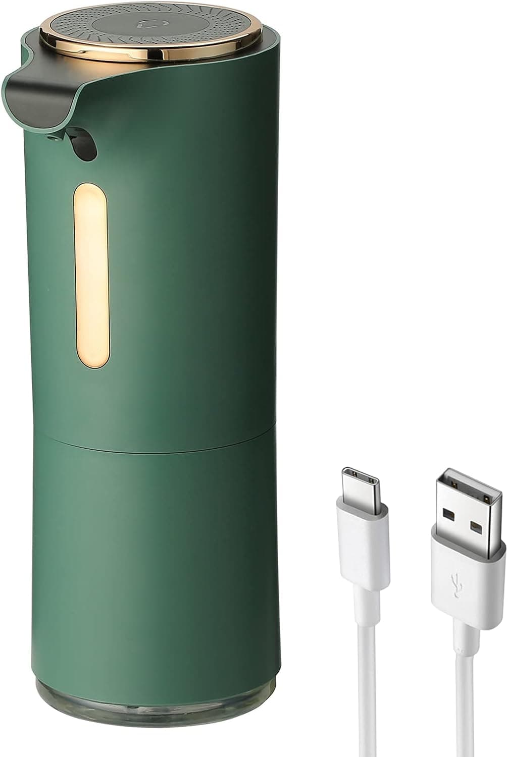 BEYOND CREATION Rechargeable Automatic Foaming Soap Dispenser, Adjustable touchless Soap Dispenser with Essential Oil Diffuser Function,Suitable for for Bathroom Kitchen Toilet Hotel (Green)