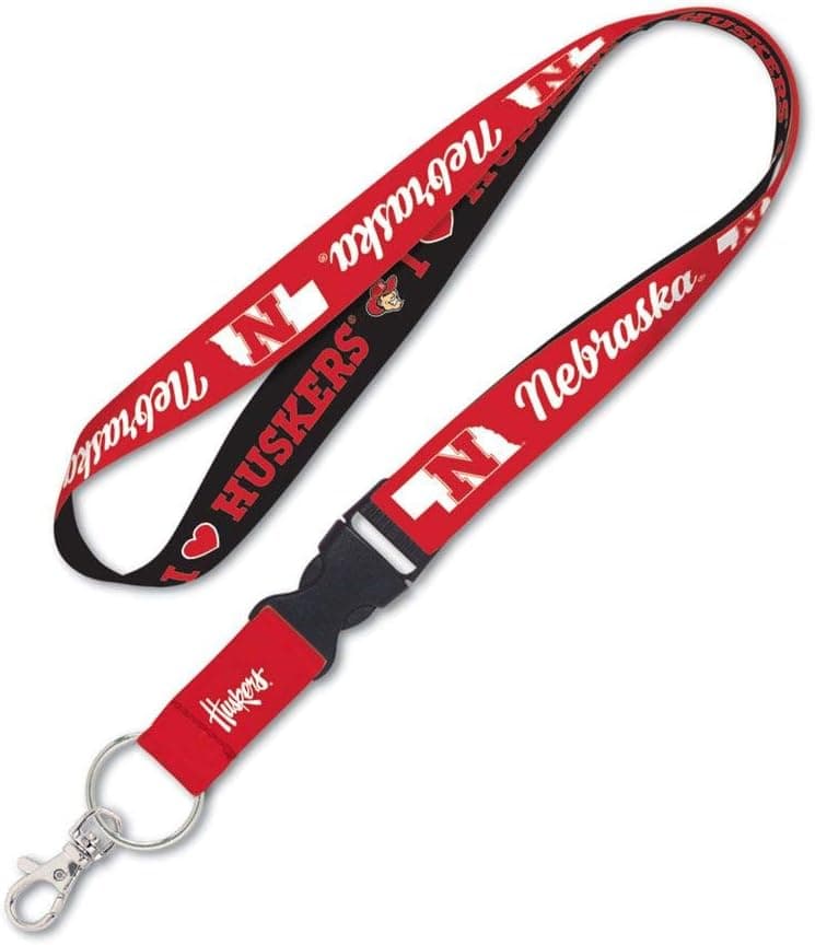 Wincraft NCAA University Nebraska Cornhuskers 1-inch Detachable Buckle Lanyard