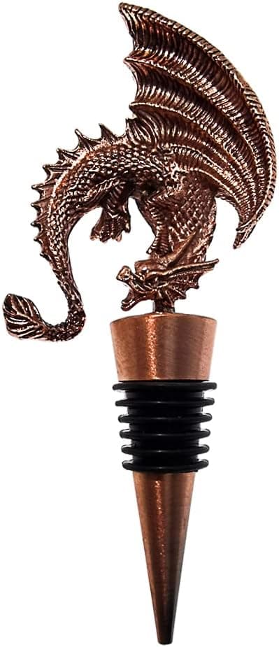 Lockban Dragon Wine Stoppers Gothic Metal Alloy Design Bottle Stopper for Dragon Gift Party Decorative