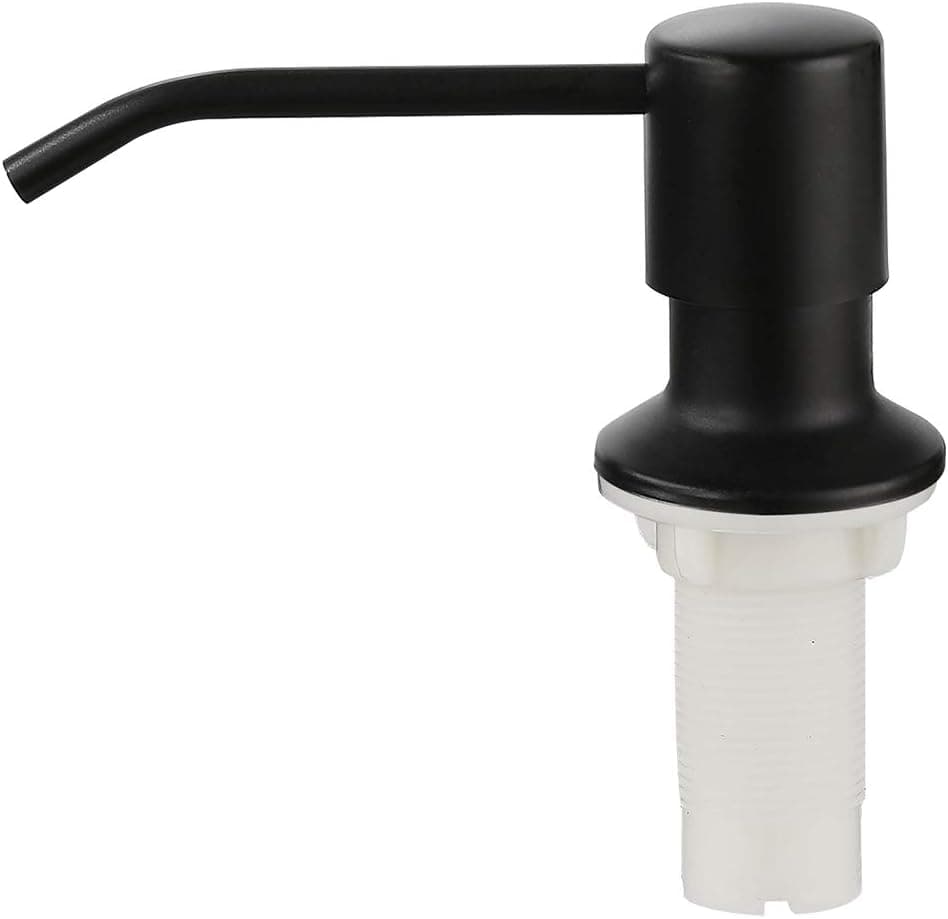 Matte Black Soap Dispenser for Kitchen Sink Built in Sink Soap Dispenser Counter Soap Dispenser with 13 Ounce Dish Soap Dispenser