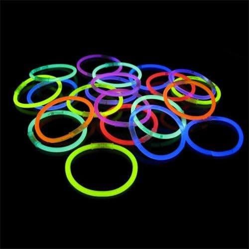 8" Glow Stick Bracelets Mixed Colors (Tube of 50)