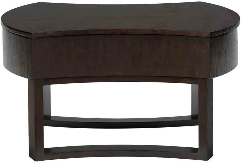 Jofran Parker Wood Swivel Oval Top Coffee Table in Oak