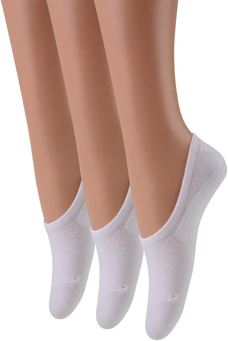 LAISOR Cotton No Show Sock Women’s invisible Non Slip Flat Boat Liner Socks (Pack of 3-12)