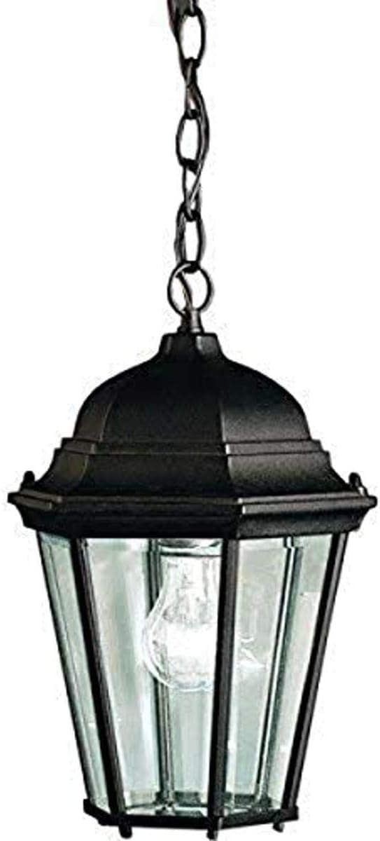 Kichler 9805BK Madison Outdoor Pendant 1-Light, Black