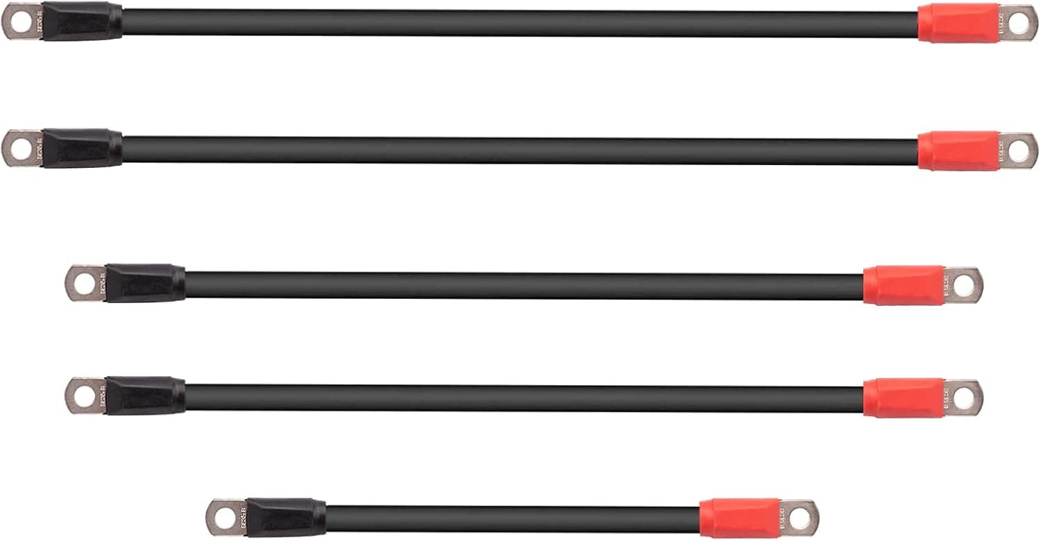 CLUBRALLY Club Car Precedent Battery Cables Set 48 Volt 3 Gauge for 2008 up Golf Cart with Six 8V Batteries