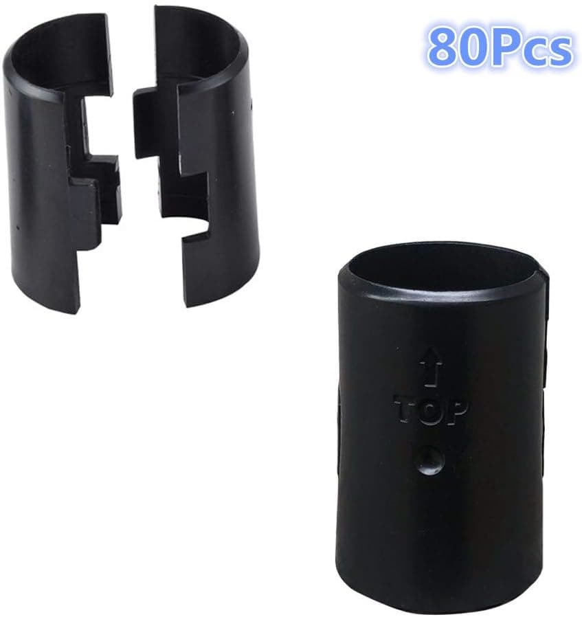 Shelving Shelf Lock Clips 80 Packs (40 Pairs) Shelf Sleeves Wire for 1 Inch Diameter Post Shelving
